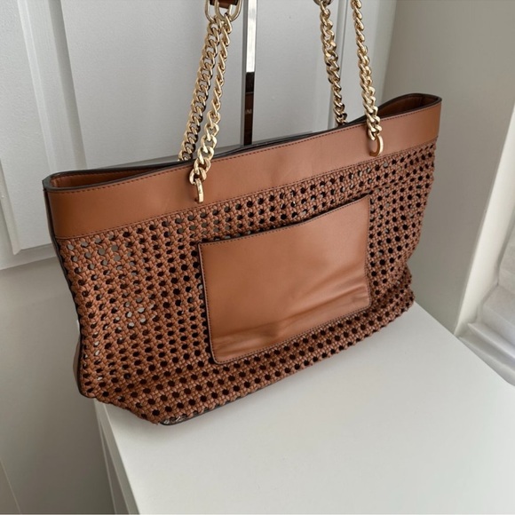 Michael Kors Large woven braided tote shoulder bag chain straps - Picture 5 of 9